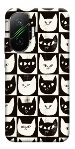 Чехол Кошачьи шахматы для Xiaomi Poco F7