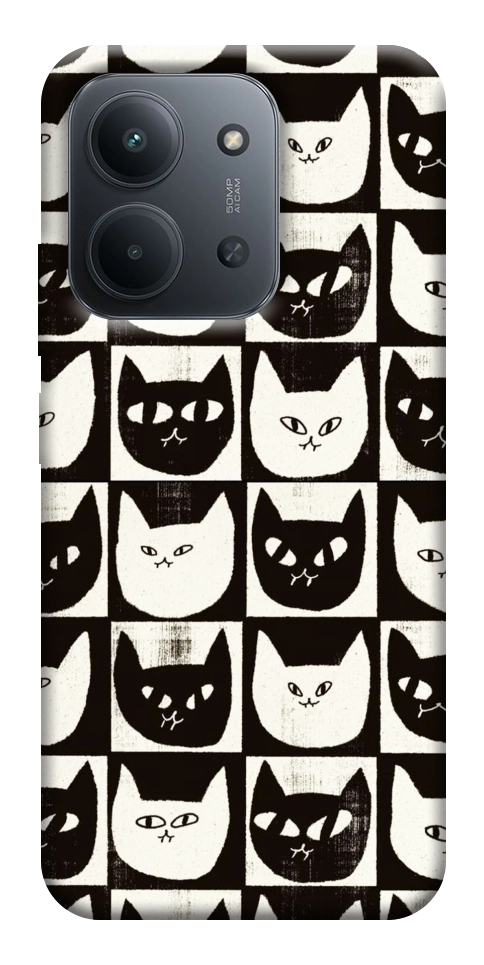 Чехол Кошачьи шахматы для Xiaomi Redmi 15C (Europe version)
