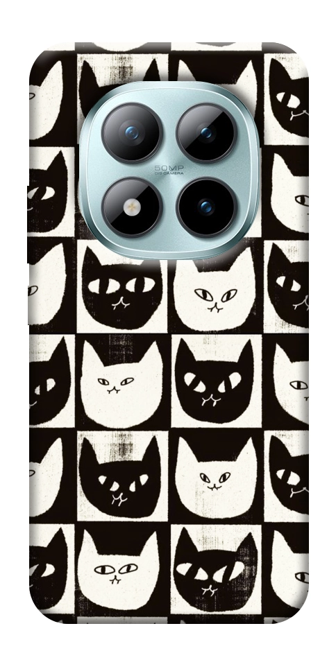 Чехол Кошачьи шахматы для Xiaomi Redmi Note 15 Pro 5G