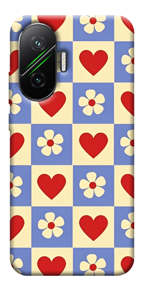 Чехол Сердечки-цветочки для Xiaomi Poco F7