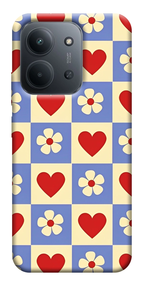 Чехол Сердечки-цветочки для Xiaomi Redmi 15C (Europe version)