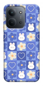 Чехол Кролики-цветочки для Xiaomi Redmi 15C (Europe version)