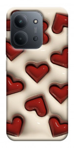 Чехол Выпуклые сердца для Xiaomi Redmi 15C (Europe version)