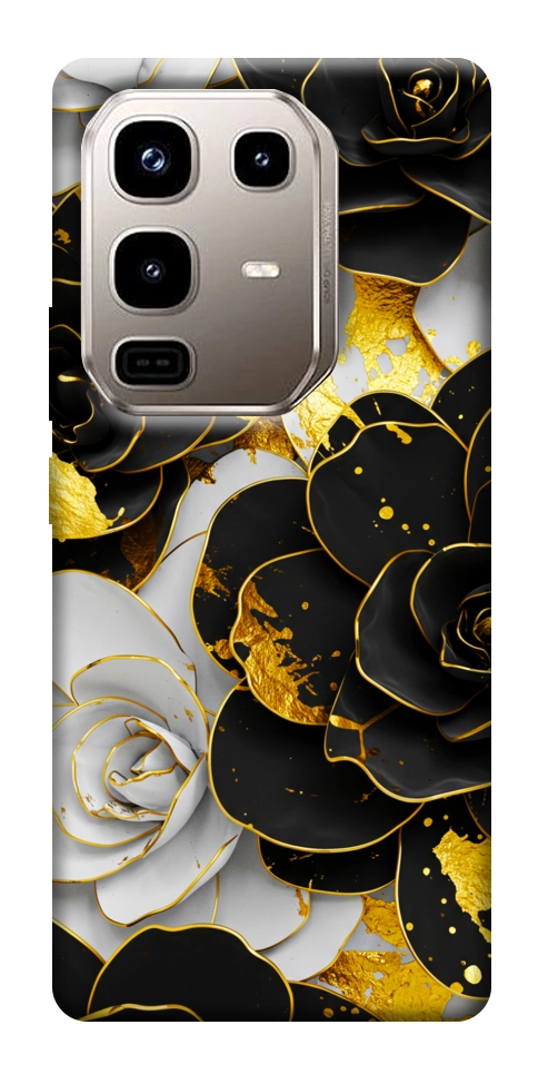 Чехол Flower black-white для Infinix Note 50 Pro 4G