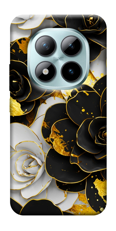 Чехол Flower black-white для Xiaomi Redmi Note 15 Pro 5G
