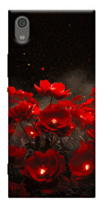 Чехол Burning flowers для Sony Xperia XA1