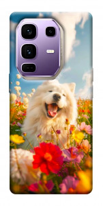 Чехол Happy dog in flowers для Infinix Note 50 Pro+