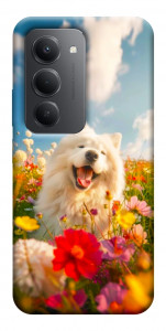 Чохол Happy dog in flowers для Xiaomi Redmi 15 (Europe version)