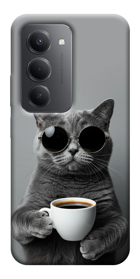 Чохол Grey cat coffee для Xiaomi Redmi 15 (Europe version)