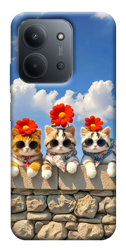 Чехол Flower cats для Xiaomi Redmi 15C (Europe version)