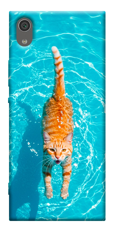 Чехол Cat swimming для Sony Xperia XA1
