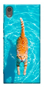 Чехол Cat swimming для Sony Xperia XA1