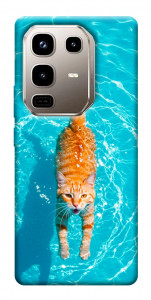 Чехол Cat swimming для Infinix Note 50 Pro 4G