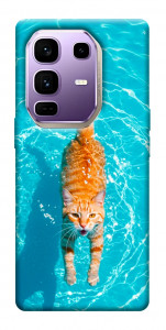 Чехол Cat swimming для Infinix Note 50 Pro+