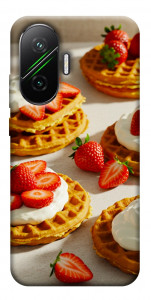 Чехол Вафли с клубникой для Xiaomi Poco F7