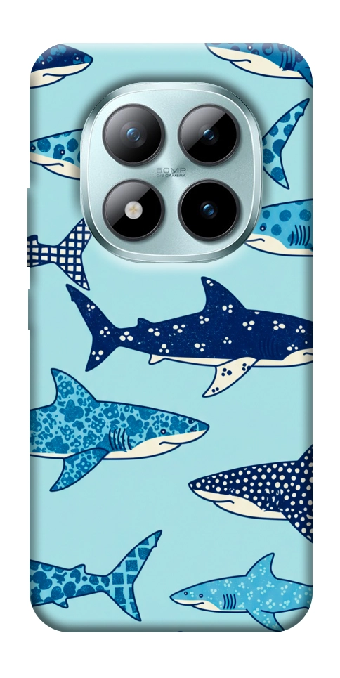 Чехол Shark pattern для Xiaomi Redmi Note 15 Pro+ 5G