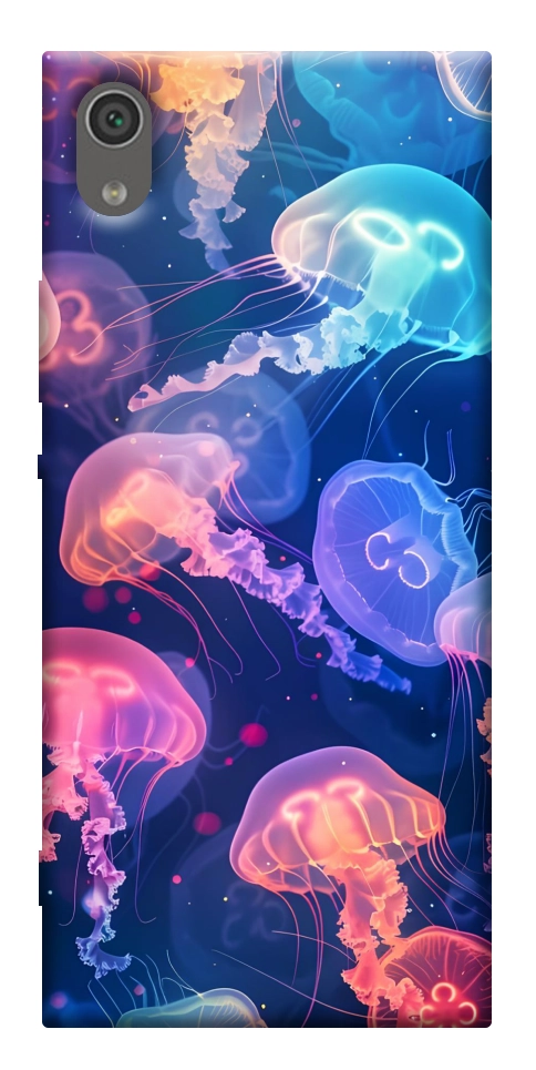 Чехол Neon jellyfishes для Sony Xperia XA1