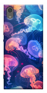 Чехол Neon jellyfishes для Sony Xperia XA1