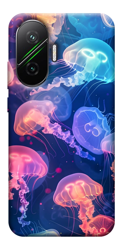 Чохол Neon jellyfishes для Xiaomi Poco F7