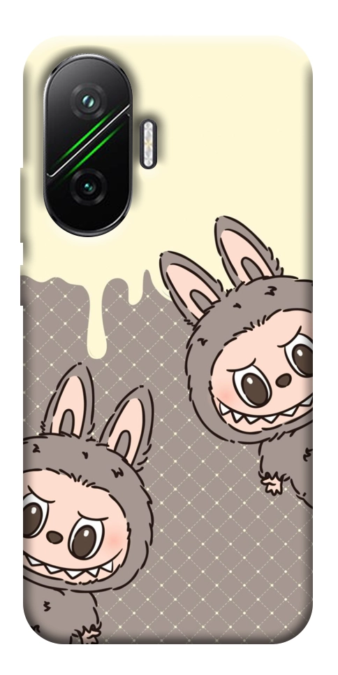 Чехол Labubu twins для Xiaomi Poco F7