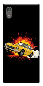 Чехол Retro comics car black для Sony Xperia XA1