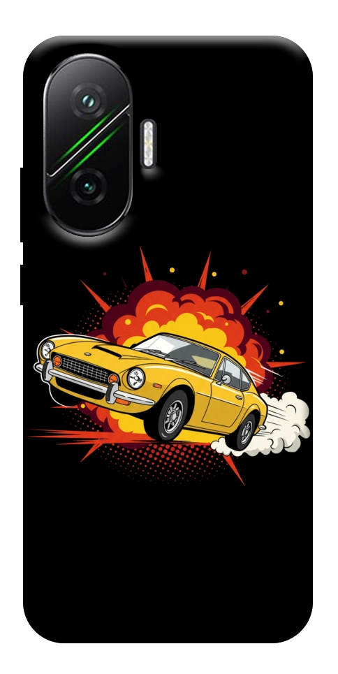 Чехол Retro comics car black для Xiaomi Poco F7