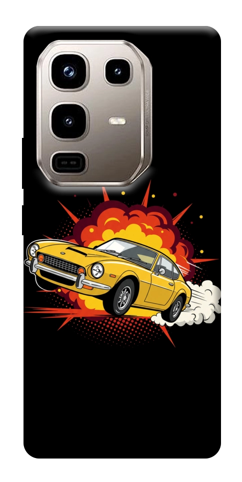 Чехол Retro comics car black для Infinix Note 50 Pro 4G