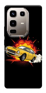 Чехол Retro comics car black для Infinix Note 50 Pro 4G