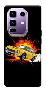 Чехол Retro comics car black для Infinix Note 50 Pro+
