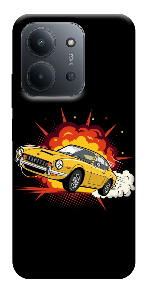 Чехол Retro comics car black для Xiaomi Redmi 15C (Europe version)