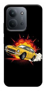 Чехол Retro comics car black для Xiaomi Redmi 15C (Europe version)