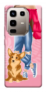 Чехол Girl and corgi для Infinix Note 50 Pro 4G