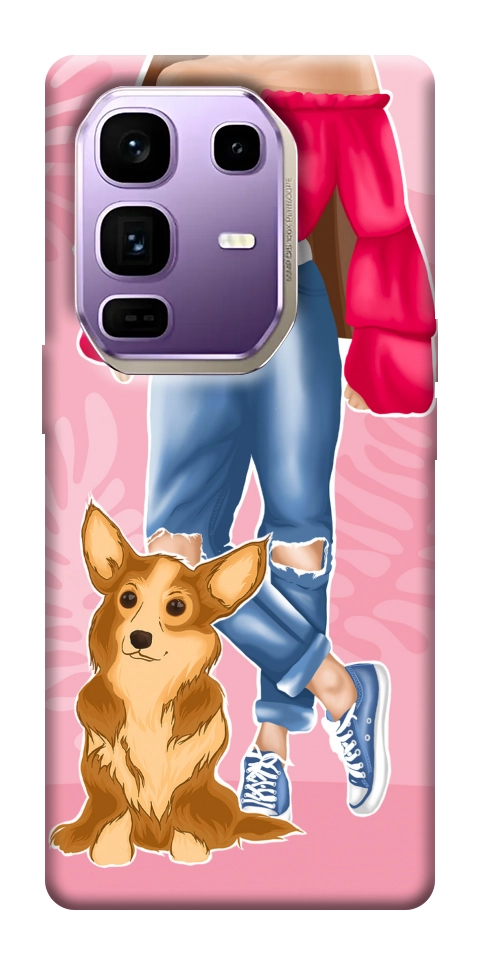 Чехол Girl and corgi для Infinix Note 50 Pro+
