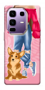 Чехол Girl and corgi для Infinix Note 50 Pro+