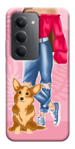 Чохол Girl and corgi для Xiaomi Redmi 15 (Europe version)