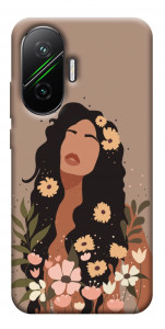 Чехол Девушка в цветах для Xiaomi Poco F7