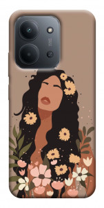Чехол Девушка в цветах для Xiaomi Redmi 15C (Europe version)