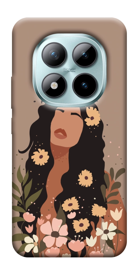 Чехол Девушка в цветах для Xiaomi Redmi Note 15 Pro+ 5G