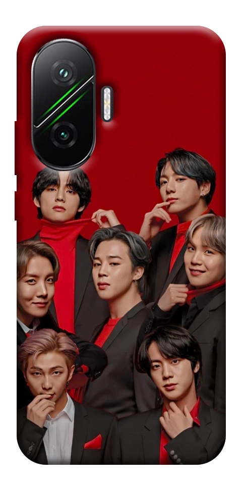 Чехол BTS in red для Xiaomi Poco F7