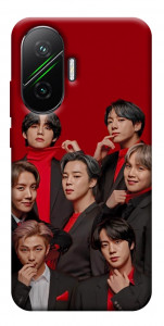 Чехол BTS in red для Xiaomi Poco F7