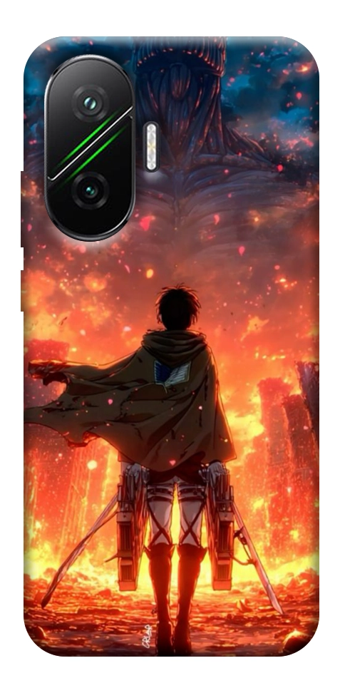 Чехол Attack on titan eren для Xiaomi Poco F7