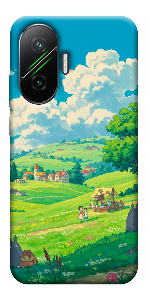 Чехол Miyazaki landscape для Xiaomi Poco F7