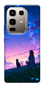Чохол Space girl and cat для Infinix Note 50 Pro 4G