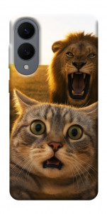 Чохол Shocked cat and lion для Galaxy S25 Edge