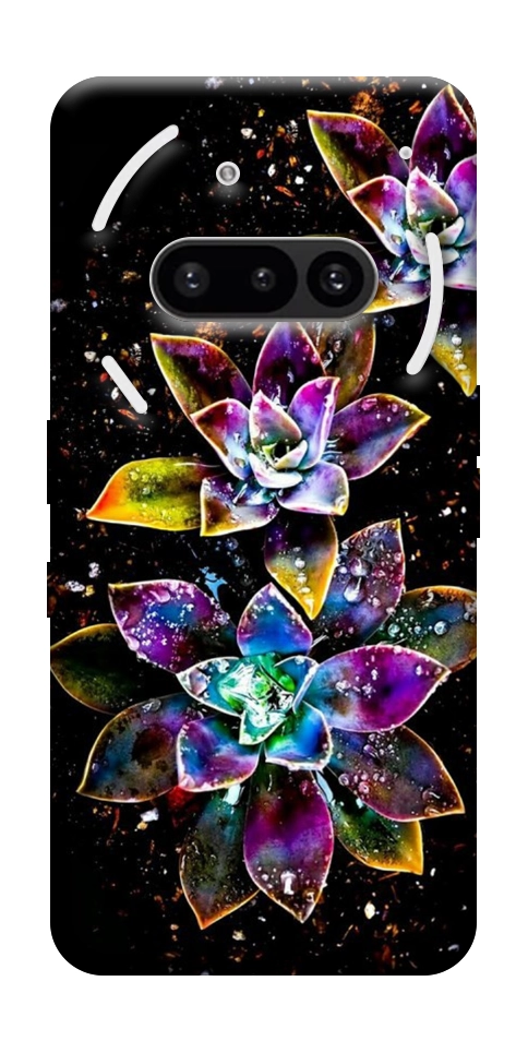 Чехол Flowers on black для Nothing Phone (3a)