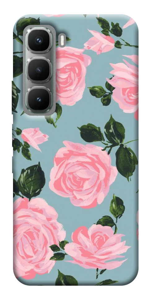 Чехол Розовый принт для Infinix Hot 60 Pro+