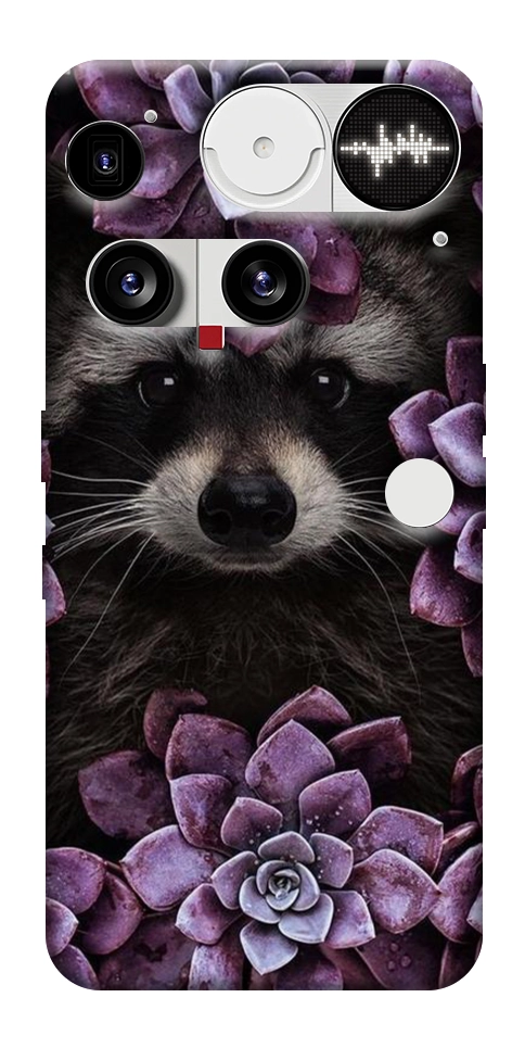 Чехол Енот в цветах для Nothing Phone (3)