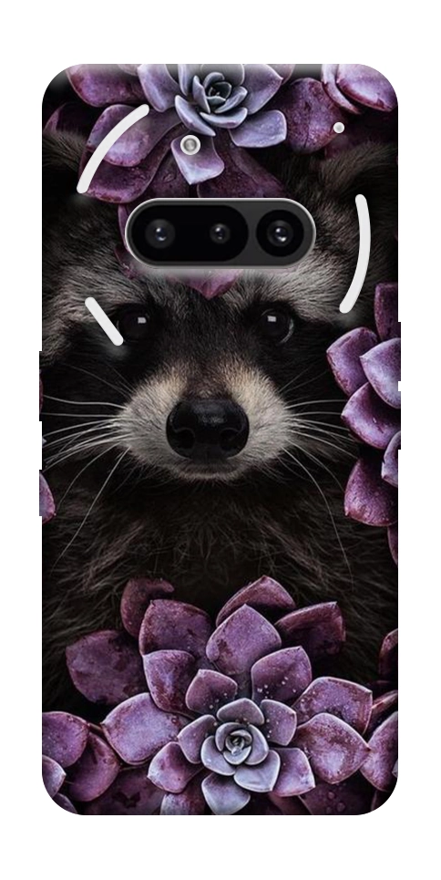 Чехол Енот в цветах для Nothing Phone (3a)
