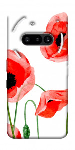 Чехол Акварельные маки для Nothing Phone (3a)