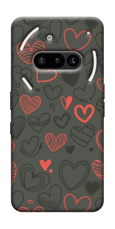 Чехол Милые сердца для Nothing Phone (3a)